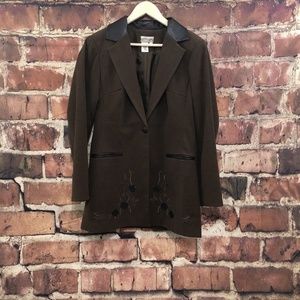 Coldwater Creek Brown 2 Pocket  Riding Jacket